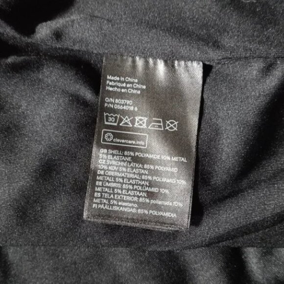 Divided Womens Bomber Jacket Size 10 Black Silver Full Zip Shimmer Full Zip - Picture 4 of 4